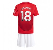 Manchester United Casemiro #18 Koszulka Podstawowa dzieci 2024-25 Krótki Rękaw (+ krótkie spodenki)